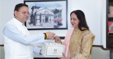 मुख्यमंत्री धामी ने अभिनेत्री-सांसद हेमा मालिनी से की मुलाकात